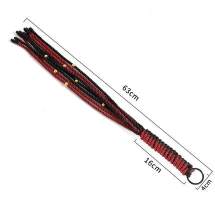 Braided Multicolor Flogger Impact Play Sex Toys with Durable Silk Rope Tassel Whip for Couple BDSM Intimate Use Erotic Product