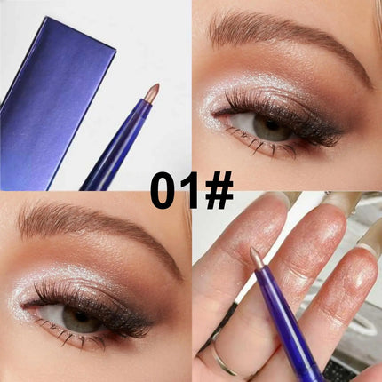1PC Waterproof and Sweat-proof Eyeliner Eye Shadow Pen - Long-lasting, Colorful, Rich in Color, Fine Glitter, Bright Eye Makeup