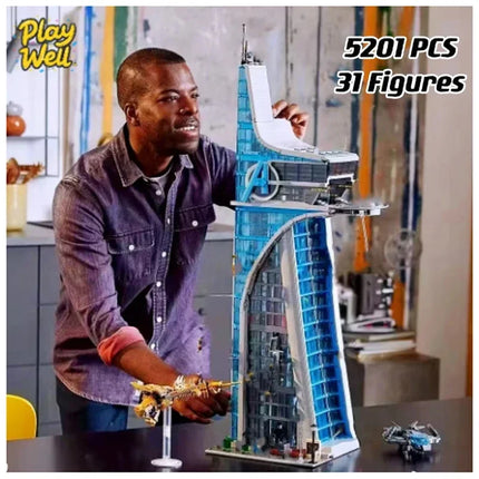 2026 5201 Pieces of movie tower hero assembly building architect creative building blocks bricks Christmas toys birthday gifts