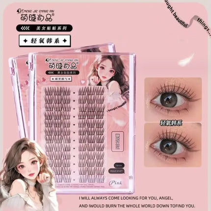 Mengjieshangpin Manga Lashes False Eyelashes Little Devil Comics Female Natural Slender Soft Thick Simulated Curly Eye Lashes