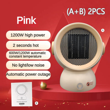 JKUOO 1200W Mini Electric Heater Wall Mounted Hot Air Blower With Remote Control Houshold Heating Fan For Bedroom Bathroom