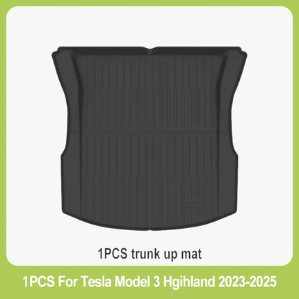 Car Floor Mats Cargo Liner For Tesla Model 3 Highland 2024-2026 Waterproof Anti-slip Trunk Mat TPE Pads All Weather Floor Liners