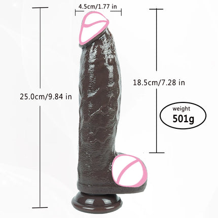 Black Realistic Dildo with Strong Suction Cup Large Penis Liquid Silicone Sex Toy for Women Men Adults Pleasure