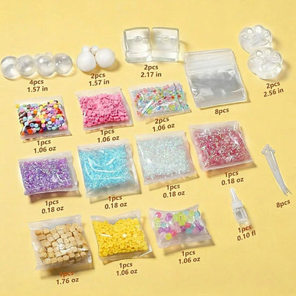 1 Set Tear Resistant DIY Craft Supplies Clear Refillable Handmade Craft Empty Ball Skin Soft TPR Squeeze Ball Shell