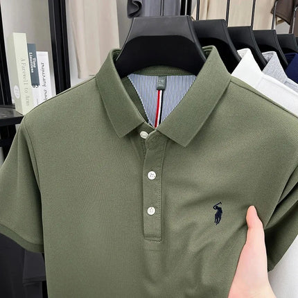 Luxury brand short sleeve polo shirt, exquisite pony embroidery, summer new breathable T-shirt, new fashion Paul men's wear