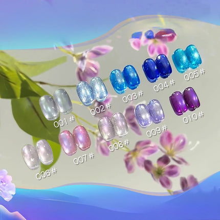 TC 10ML Purple cat eye Nail Gel polish set Semi Permanent Nail Art Soaking UV LED Nail Salon DIY Nail Salon Gel