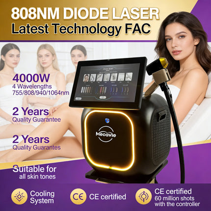 2026 Professional 4000W 4Wave 940 755 1064 808nm Soprano Diode Laser Hair Removal Device Alexandrite for Permanent Hair Removal
