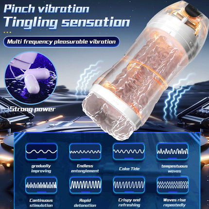 Automatic Male Masturbator Cup Automatic Blowjob Suking Machine Real Vagina Pocket Pussy Penis Oral Masturbatio Sex Toys For Men