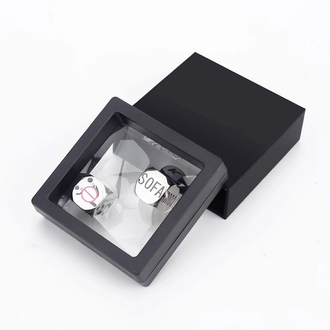 High-Quality Stainless Steel Sex Position Dice, 6-Sided Erotic Posture Adult Game, Sex Dice, Flirting Sex Toys for Couples Gifts
