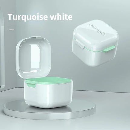 High Quality Orthodontic Retainer Braces Storage Box Soaking Invisible Teeth Denture Cleaning Tooth Storage Portable Belt case