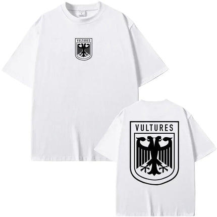 Rapper Kanye West New Music Album Vultures Graphic T-Shirts Men Women Hip Hop Street Fashion Oversized Tees Pure Cotton Tops