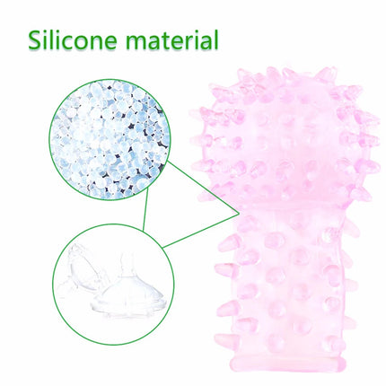 Couples Finger Vibrator Set – 1 Pc Silicone Clitoral Stimulator Sleeve, Finger Massager for Women Adult Toy