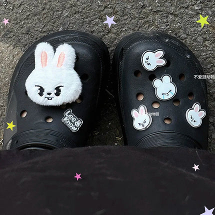 Skzoo Hot Korean Stray Kids Idol Boy Support Fan Cute Cartoon Hole Shoes Shoe Flower Anime Diy Accessories Decoration Xmas Gift