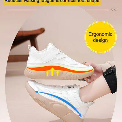 Women's High Top Shoes Spring Soft Leather ComfortableTravel Sneakers Casual Antislip Shoes