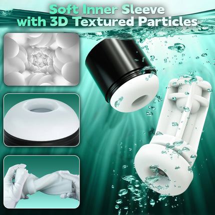 3 IN 1 Male Masturbation Cup with Handle Automatic Sucking Telescopic Penis Trainer Pocket Pussy Dicks Massager Men Adult Toys