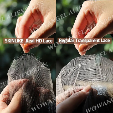 Wow Angel Body Wave 13x4/13x6 HD Lace Full Frontal Human Hair Melt Skins Invisible HD Tranparent Lace Frontal Only Virgin Hair