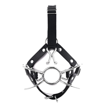 Bdsm Slave Muzzle Nose Hook Oral Fixation Fetish Spider O Ring Gag Ball With Nose Clip Leather Head Bondage Harnes Strap Sex Toy