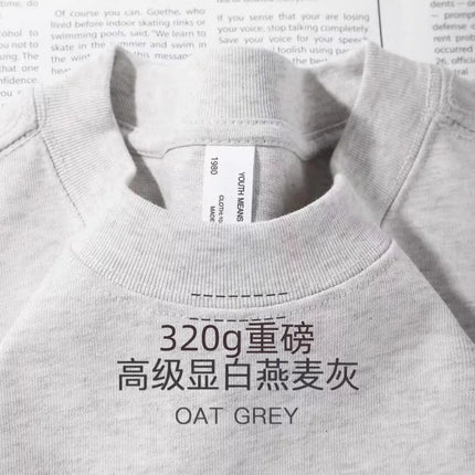 xinjiang cotton500G Heavy PureCotton Thick Drop Shoulder Short sleeve T-shirt Solid Loose Casual Men's and Women's Basic Half