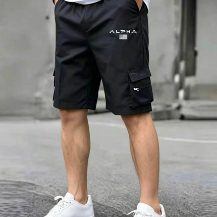 American Flag Printed Cargo Shorts Independence Day Eagle Shorts Summer Cargo Work Camping Multi-pocket Short Pants Streetwear