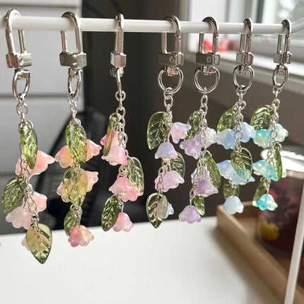 Lily of the Valley Keychain | Bag Charms, Handmade | Flowers, Aesthetics, Cute, Girly, Lily of the Valley | Gifts for Her
