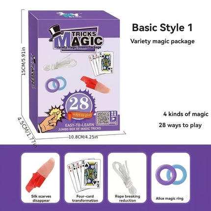 All-in-One Magic Kit | 100+ Magic Tricks with Hat, Cape, Rabbit & Props | Video Tutorials Included | Kids & Adults Party Favors,