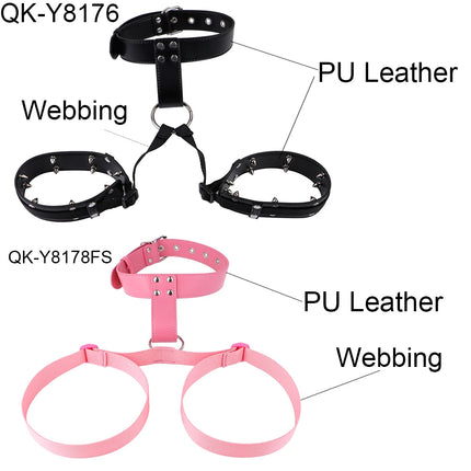 LICKER Chest Harness Belt PU Leather And Webbing Bra Erotic Corset Breast Pleasure Chest Binder Breast Bondage Female Sex Toys