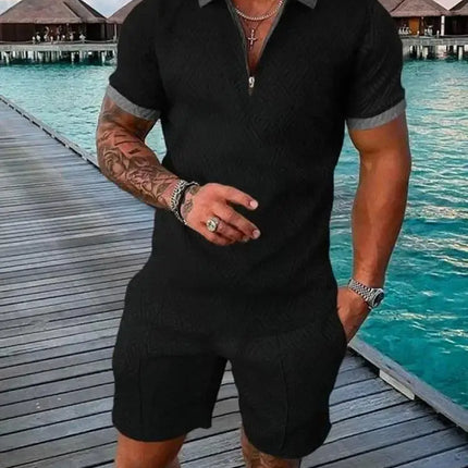 New 3D Digital Printed Men's Fashion Casual Sets Short Sleeve Polo Shirt Suit 2 Pcs Sets Sportwear Male Clothing Ropa Y2k Barata