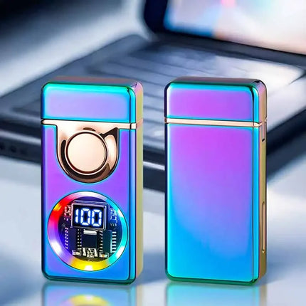 2025 Voice Controlled Ignition Gas Lighter 4 Ignition Methods Battery Display Open Fire Switching Jet Fire USB Electric Lighters