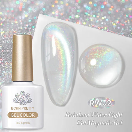 Sea Blue Silver Water Light Cat Magnetic Gel Nail Polish Nail Magnet Nail Gel Varnish Semi Permanent Gel Rainbow Cat Eye Glue