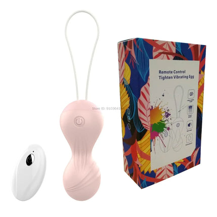 Female Shrinking Ball Vibrating Kegel Balls Silicone Smart Ball Vagina Tighten Exercise Machine Sex Toys for Women Adult Games