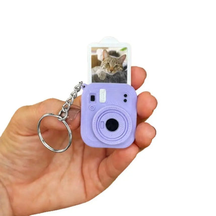 Portable Mini Camera Keychain Metal Key Ring Lightweight 3D Print Camera Pendant Decorative Multipurpose Bag Hanging Ornament