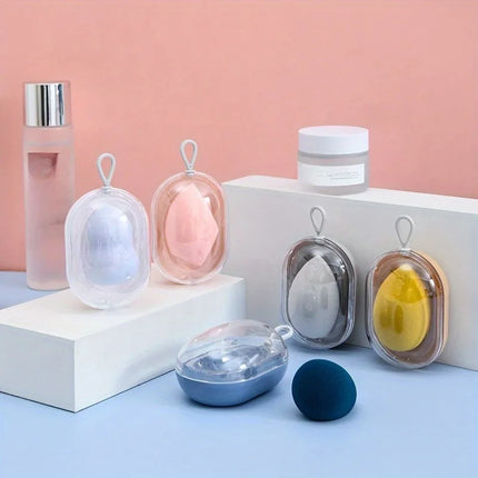 1PC Space capsule beauty egg with storage box set of makeup egg sponge BB cream liquid foundation wet and dry beauty egg