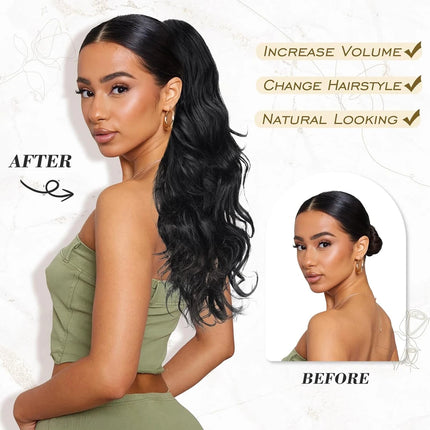18 Inch Curly Wave Claw Clip In Ponytail Hair Extensions Synthetic Layer Wavy Claw Pony Tail Hairpieces For Women Daily Use