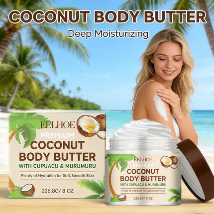 Coconut Moisturizing Body Lotion Soothing Skin Improving Skin Elasticity Reducing Dryness Long-Lasting Hydration Body Care Cream
