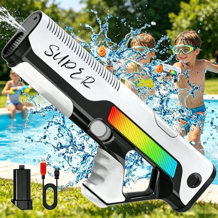 Electric Continuous Shooting Water Guns for Adults Automatic Water Absorb Blasters Summer Outdoor Pool Battle Game Toys for Kids