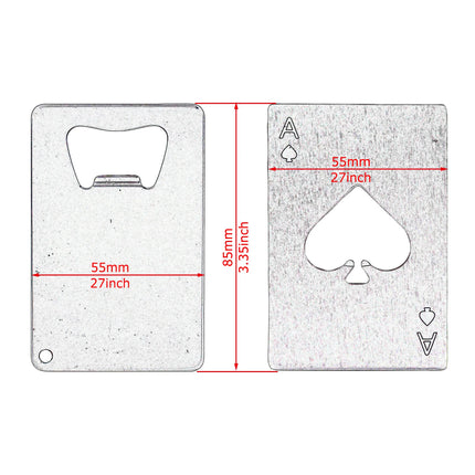 20Pcs Customize Card Shape S/S Beer Bottle Opener Stainless Steel Lever Pop Restaurant Customized Promotion Gift Logo Engrave