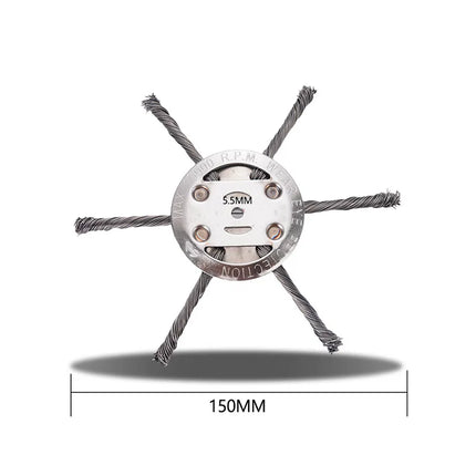 6 Inch Steel Wire Trimmer Grass Head Rust Removal Wheel Weed Removal Lawn Mower Universal Brush Blade Gardening Hand Tool