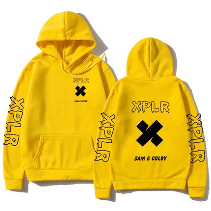 2024 Men Xplr Hoodie Sam and Colby Chainlink Merch Heart Shaped Printed Sweatshirt Men Women Long Sleeve Pullover Fashion Hoody