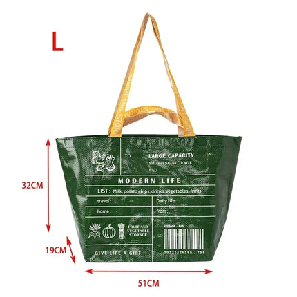 Foldable Reusable Eco Shopping Tote Bag for Women, Large Grocery Produce Bag with Pocket, Lightweight Durable Handbag