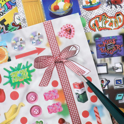 Cyberpunk-themed Die-Cut Sticker Book, 30/60 Sheets, DIY Decorative Journal, Phone Case Collage, Aesthetic Stationery Stickers
