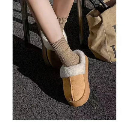 Women's Fur Snow Slippers Winter Fashion Home Plush Shoes EVA Light  Living Room Shoes Popular European And American Snow Boots