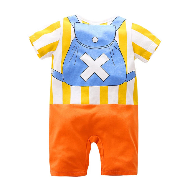 Baby Boys Cartoon Cosplay Outfit 0-18 Months Newborn Knitted 100% Cotton Short Sleeve Infant Clothes Toddler Bodysuit Costume Cool
