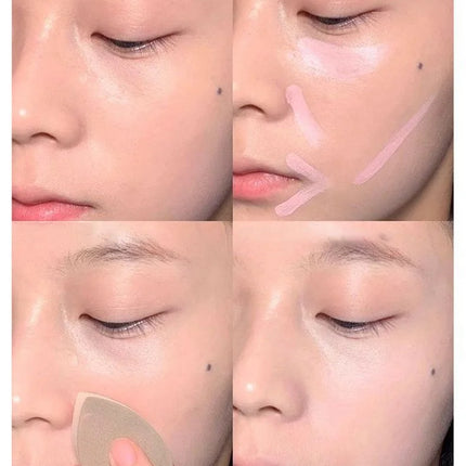 White Pink Liquid Brightening Concealer Matte Face Highlight Stick Cover Acne Spot Dark Circles Moisturizing Concealer Makeup