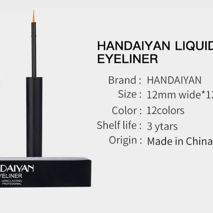 Waterproof Matte Liquid Eyeliner Long Lasting Quick Dry Non Smudging UV Luminous Gel Makeup for Smokey Eyes