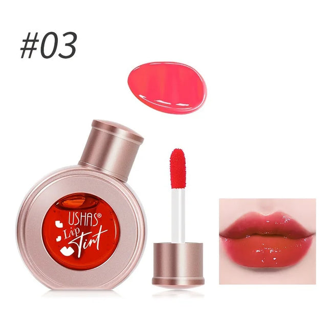 4 Colors Fruity Water Lip Tint Set Highly Pigmented Lip Gloss Waterproof Non-Sticky Longlasting Women Lips Cosmetics Bulk