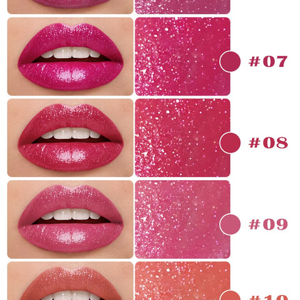 Diamond Pearlescent Lipstick Waterproof Long Lasting Non-stick Cup Matte Velvet Shiny Lipsticks Red Sexy Lips Makeup Cosmetics