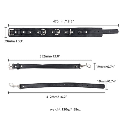 BDSM adjustable anal hook set leather collar handcuff straps BDSM removable multiple play accessories adult sex toys