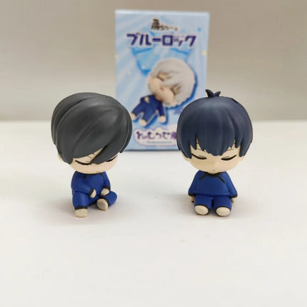 Anime BLUE LOCK Sleeping Blind Box Action Figure 5cm Pvc Figurine Yoichi Isagi Seishiro Nagi Model Toy Home Decoration Kid Gift