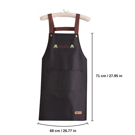 Kitchen Apron Waterproof Oilproof Convenient Pocket Chef Cooking Apron Men Women Barista Manicurist Work Aprons Waiter Uniform