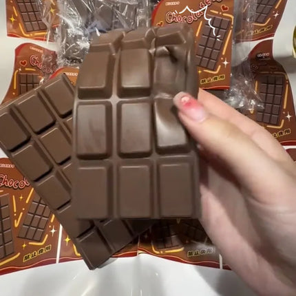 Giant Chocolate Bar Squishy Slow Rising Wet Soft Simulation Food Toy PU Foam Office Stress Relief Squeeze Fidget Toy